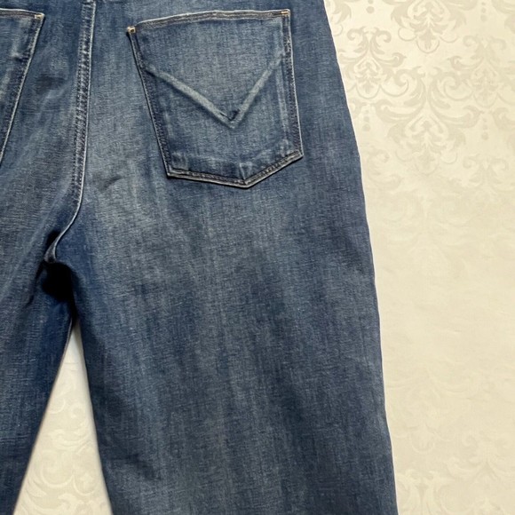 HUDSON Womens Jeans Size 28 Indigo ZOEEY HIGHRISE STRAIGHT CROP Denim Frayed Hem - Picture 6 of 16
